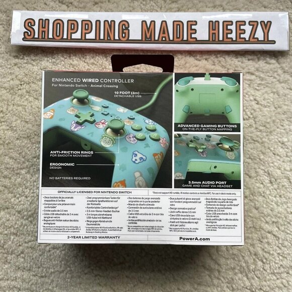 PowerA Nintendo Switch Animal Crossing New Horizons ACNH 10ft Wired Controller - Picture 5 of 9